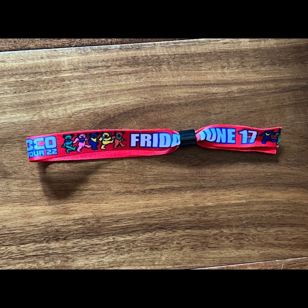 Dead and Company June 17, 2022 Boulder Night 1 - Field Wristband